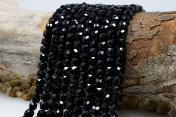 Black Onyx Polished 8mm Faceted Cube