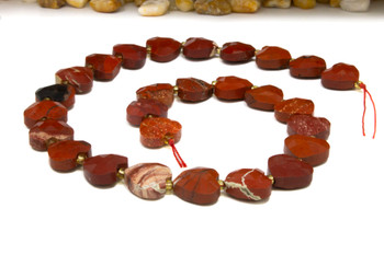 Poppy Jasper Polished 14mm Faceted Heart