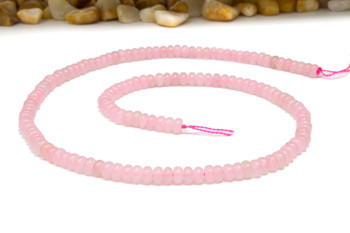 Jade Polished 4x2mm Smooth Rondelle - Dyed Pink