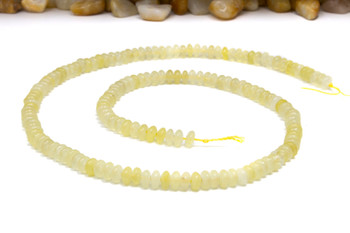 Jade Polished 4x2mm Smooth Rondelle - Dyed Butter