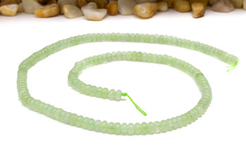 Jade Polished 4x2mm Smooth Rondelle - Dyed Spearmint