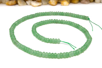 Jade Polished 4x2mm Smooth Rondelle - Dyed Sage