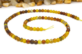 Striped Agate Polished A Grade 4mm Honey Round