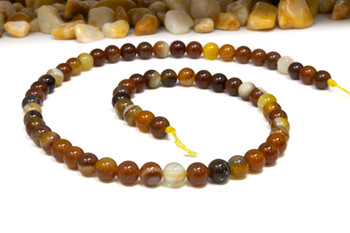 Striped Agate Polished A Grade 6mm Honey Round