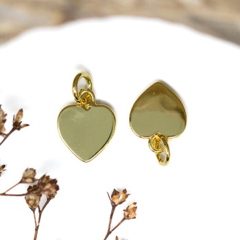 Gold Plated 9mm Heart Charm
