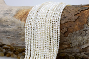 Freshwater Pearls Polished White 2.5-3mm Semi Round