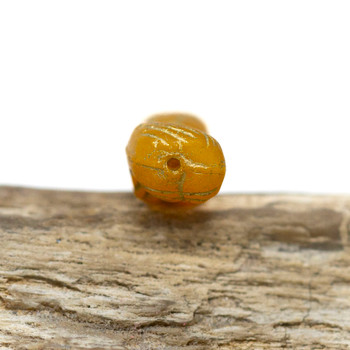 Czech Glass 8x26 Mermaid - Matte Dandelion with Bronze Finish