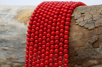 Red Coral Polished 4mm Round