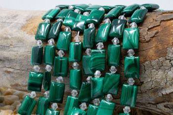Malachite Polished 14x10mm Rectangle Pillow
