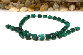 Malachite Polished 5x7mm Flat Square