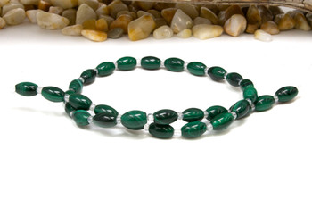 Malachite Polished 10x6-7mm Rice