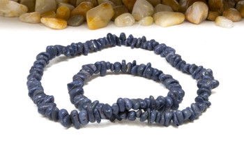 Natural Blue Coral Polished 6-8mm Chips