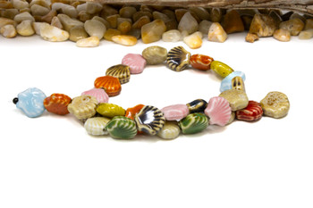 Ceramic Polished Multi Color 15mm Shell
