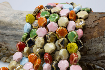 Ceramic Polished Multi Color 15mm Shell