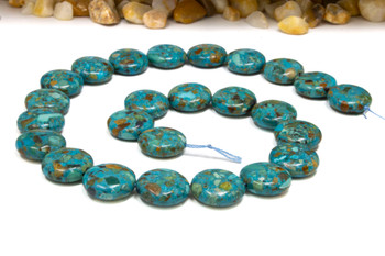 Reconstructed Natural Turquoise 16mm Coin
