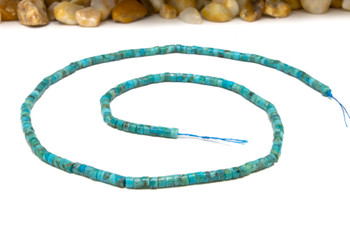 American Natural Turquoise Polished 2x3mm Wheel