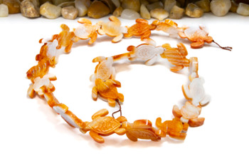 Spiny Oyster Polished 16x20mm Orange Turtle