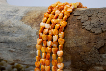 Spiny Oyster Polished 6mm Orange Heart