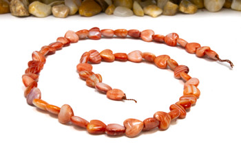 Spiny Oyster Polished 8mm Orange / Peach Heart