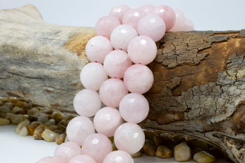 Rose Quartz Polished 18mm Faceted Round