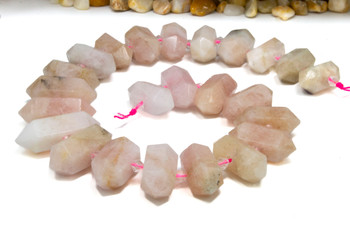Madagascar Rose Quartz Polished Approx. 14x34mm Center Drilled Point