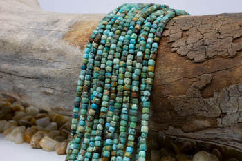 Hubei Turquoise Polished 3mm Faceted Cube