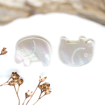 Mother of Pearl A Grade Polished 12x15mm Elephant Bead