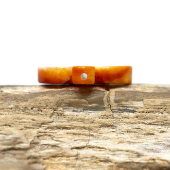 Spiny Oyster Polished 16x20mm Orange Turtle Bead