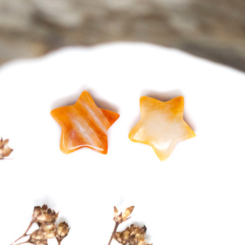 Spiny Oyster Polished 10mm Orange Star Bead