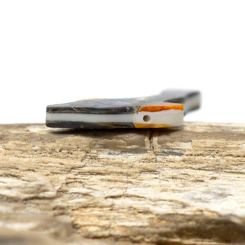 Spiny Oyster & Abalone Inlay Polished 16x30mm Double Sided Dolphin