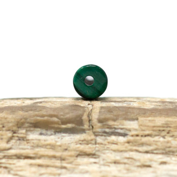 Malachite Polished 4x12mm Tube Bead