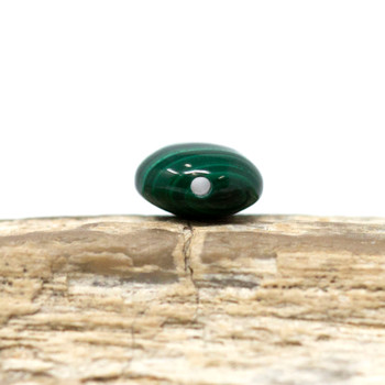 Malachite Polished 8x12mm Flat Drop Bead