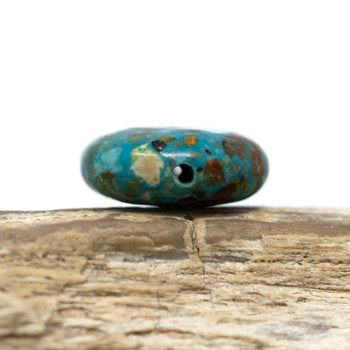 Reconstructed Natural Turquoise 16mm Coin Bead