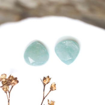 Amazonite Polished 6-7mm Top Drilled Faceted Briolette