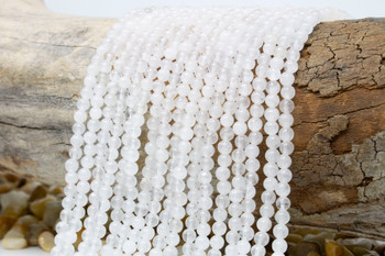 White Jade Polished 4mm Round