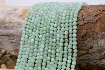 Jade Polished 4mm Round - Dyed Spearmint