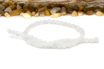 White Jade Polished 6mm Round