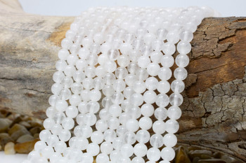 White Jade Polished 6mm Round