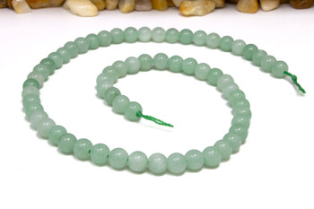 Jade Polished 6mm Round - Dyed Spearmint