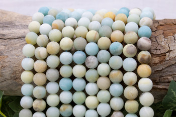 Amazonite Matte Multi Color 10mm Round