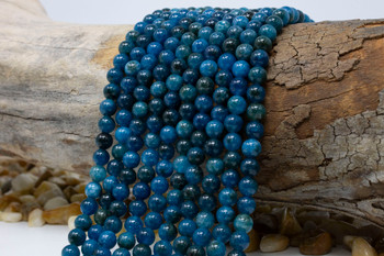 Jade Polished 6mm Round - Dyed Quetzel Green