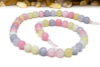 Jade Polished 8mm Round Dyed Spring Mix