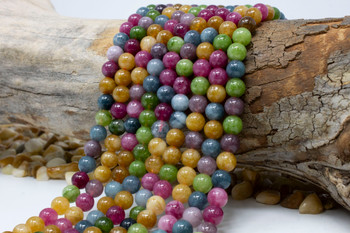 Jade Polished 8mm Round Dyed Light Tourmaline