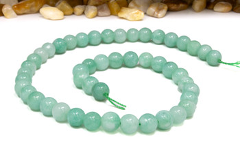 Jade Polished 8mm Round Dyed Spearmint