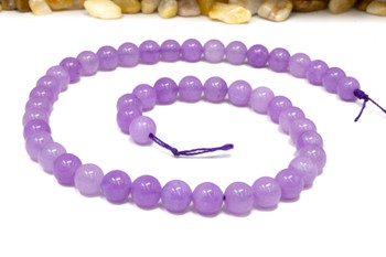 Jade Polished 8mm Round Dyed Orchid