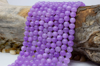 Jade Polished 8mm Round Dyed Orchid