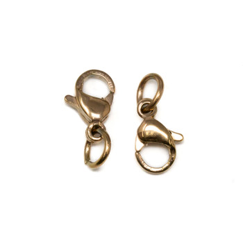 Rose Gold Plated Stainless Steel 9x6mm Lobster Clasp