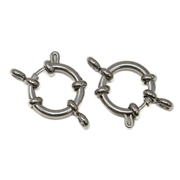 Stainless Steel 16mm Spring Clasp with Bail