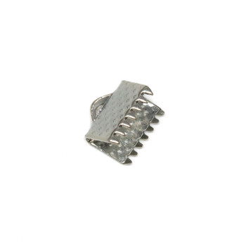 Platinum Plated 8mm Flat Crimp End