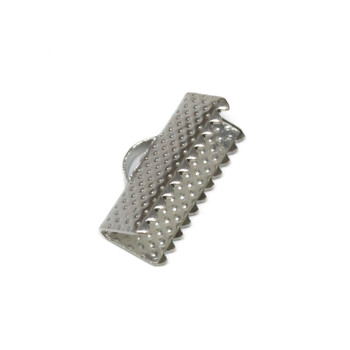 Platinum Plated 16mm Flat Crimp End